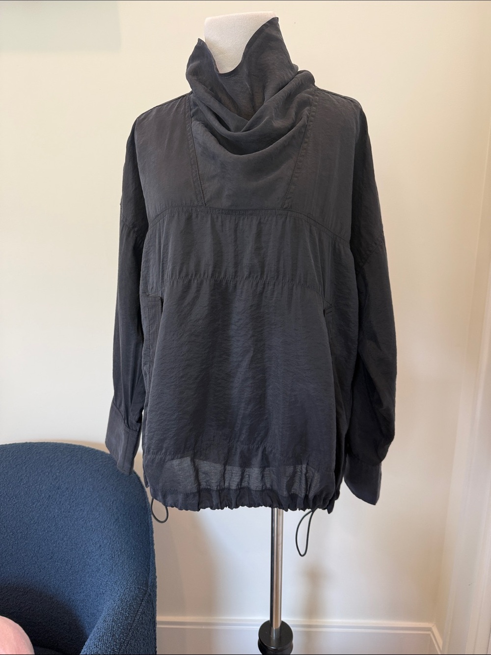 Rachel Comey Black Lightweight Funnel-Neck Pullover